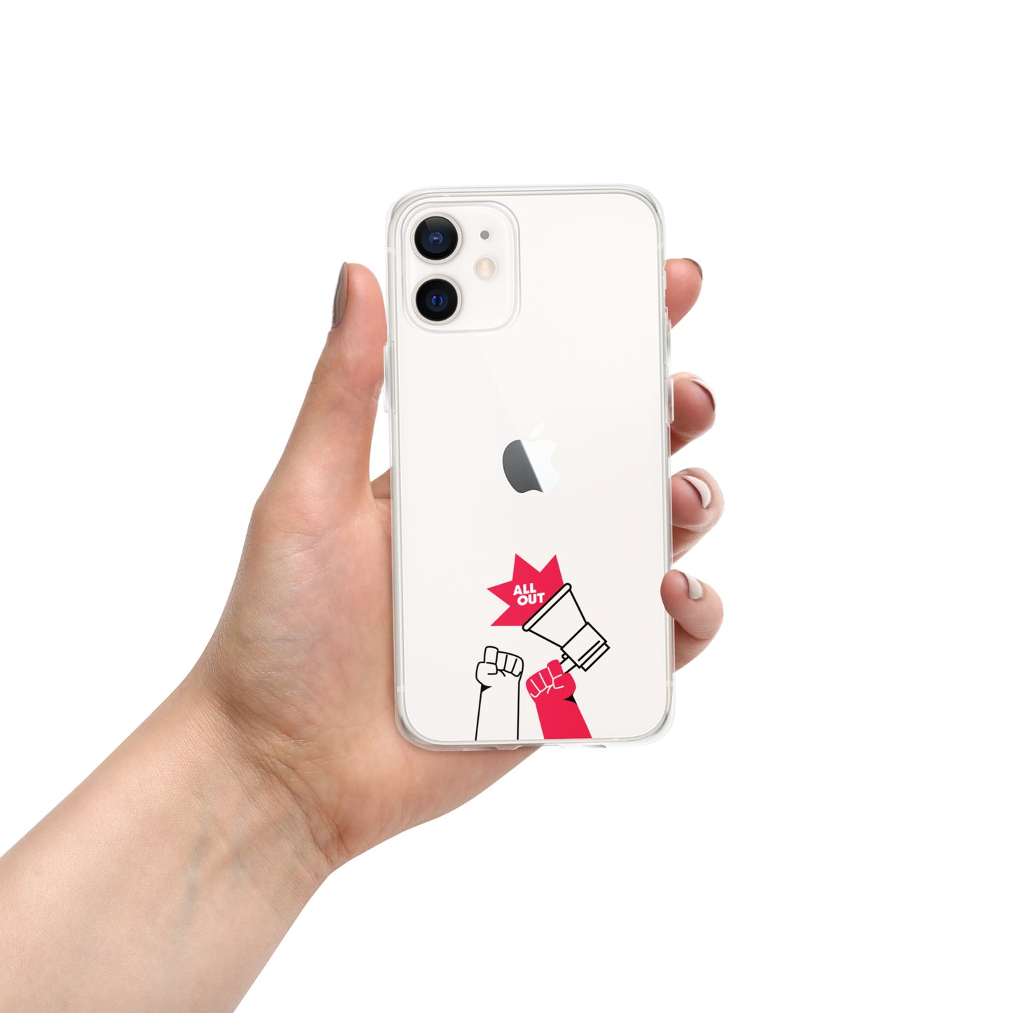 Megaphone Clear iPhone® Case - Black Outline