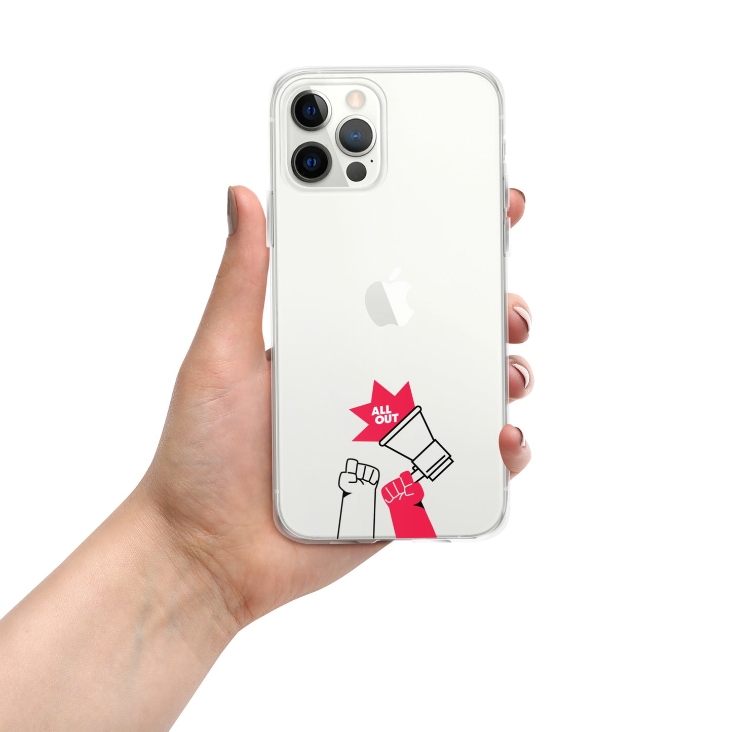 Megaphone Clear iPhone® Case - Black Outline