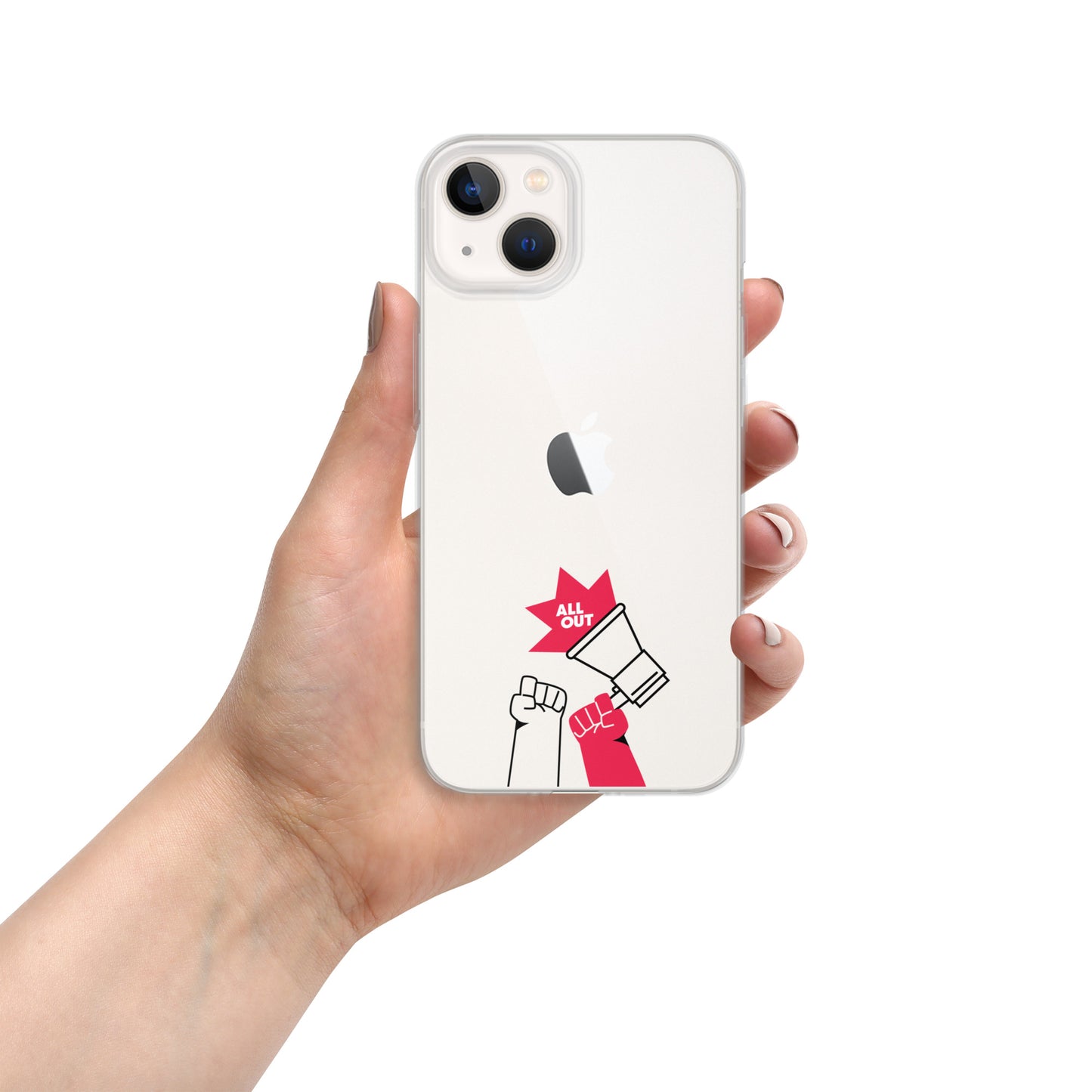 Megaphone Clear iPhone® Case - Black Outline