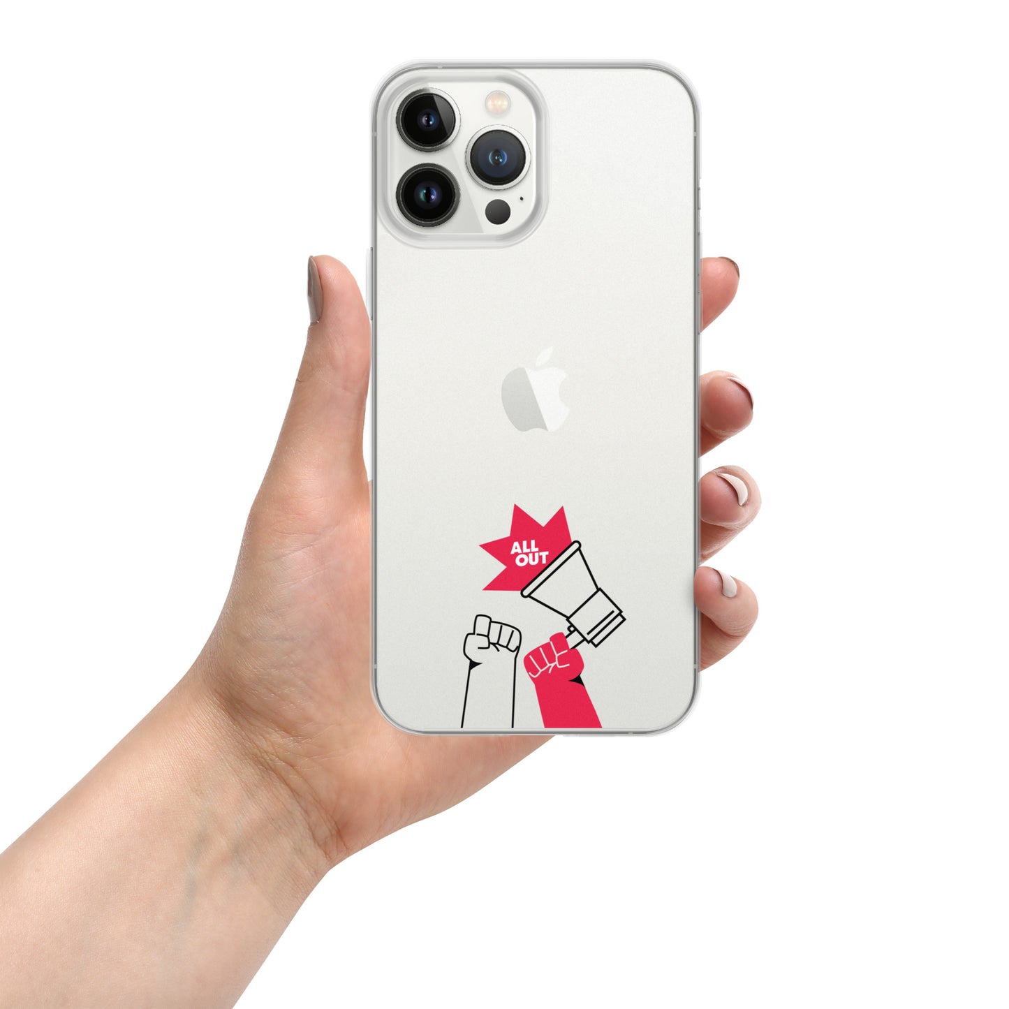 Megaphone Clear iPhone® Case - Black Outline