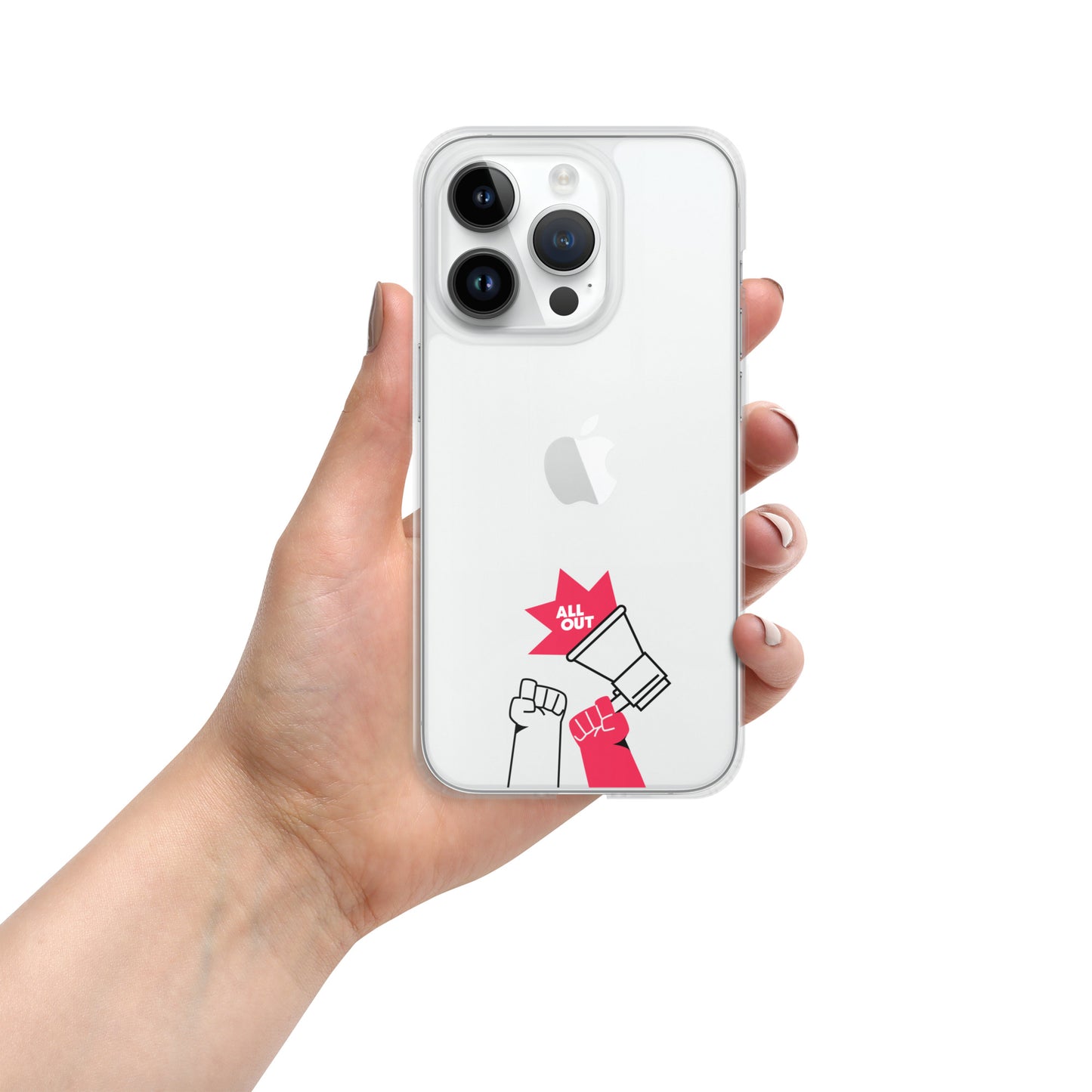 Megaphone Clear iPhone® Case - Black Outline