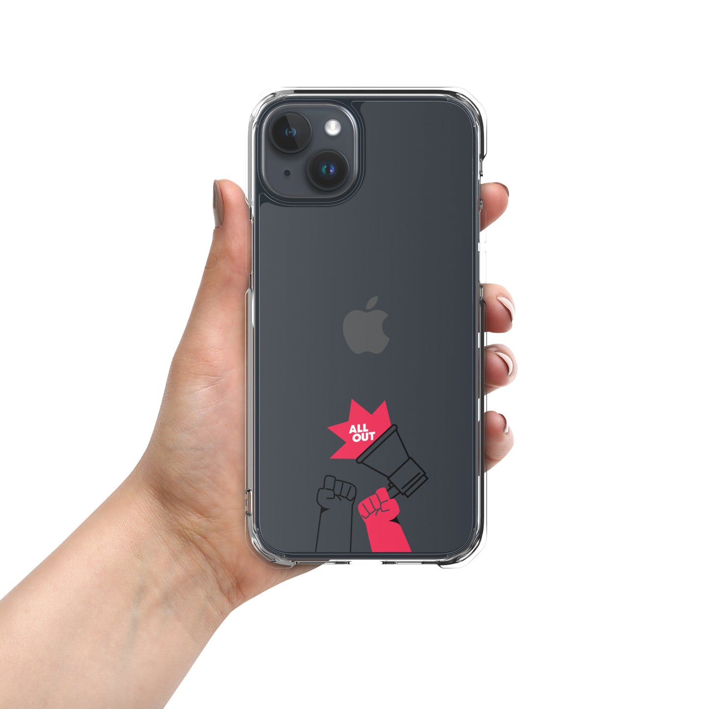 Megaphone Clear iPhone® Case - Black Outline
