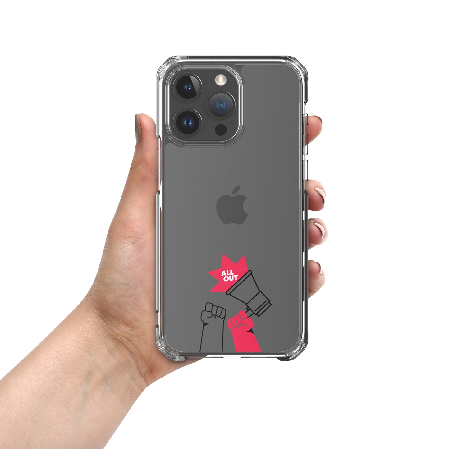 Megaphone Clear iPhone® Case - Black Outline