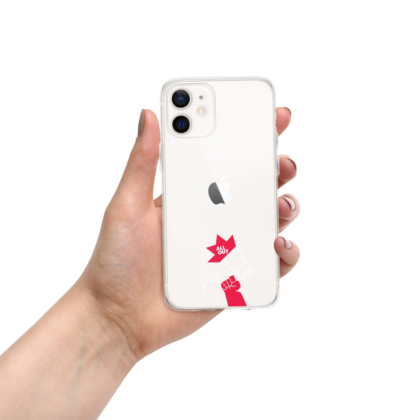 Megaphone Clear iPhone® Case - White Outline