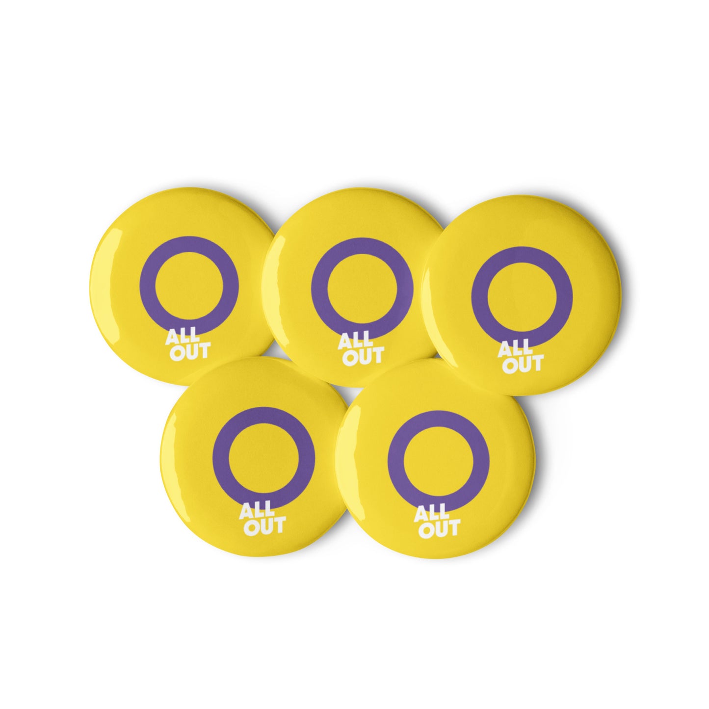 Intersex Pride Flag Pins - Set of 5 (1.25")